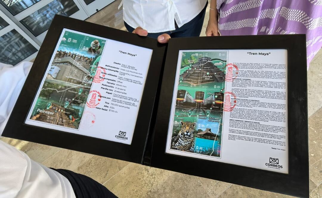 Lanzan estampilla conmemorativa por el primer año del Tren Maya. Foto: Adriana Varilla