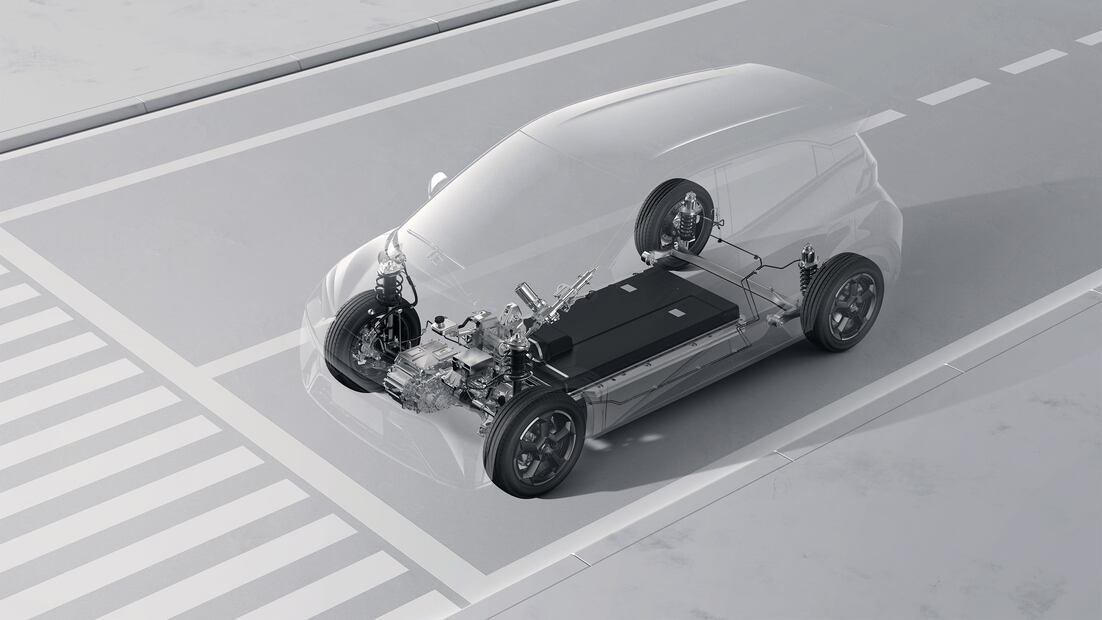 El BYD Dolphin Mini cuenta con una suspensión delantera McPherson. Foto: BYD