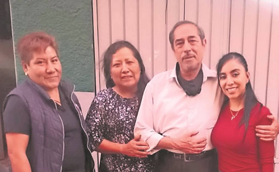 Gabriel abraza a su hija (der.) durante el encuentro. Foto: Especial