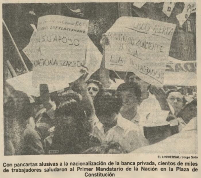 “Gracias fuerzas populares”: Cuando el presidente López Portillo convocó a una marcha para celebrar su gestión, en 1982