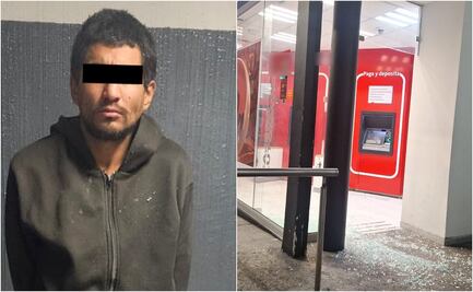 Sujeto causa daños en sucursal bancaria de la alcaldía Cuauhtémoc; policías lo presentan ante el Ministerio Público