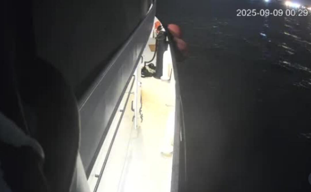 Atacan embarcación de la Flotilla Sumud. (08/09/25) Foto: Captura de video