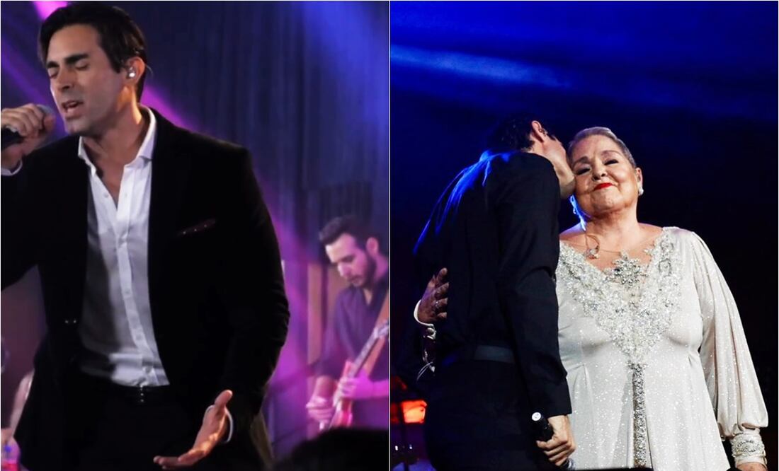 Lupita y Ernesto D´Alessio, madre e hijo, comparten escenario en los shows de la cantante.
Fotos: Instagram