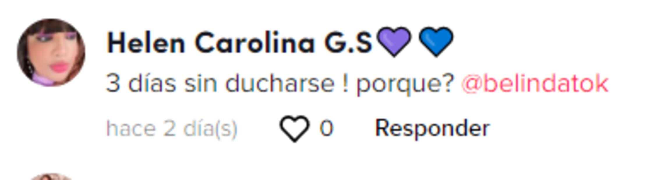 Belinda responde cuántos días ha pasado sin bañarse