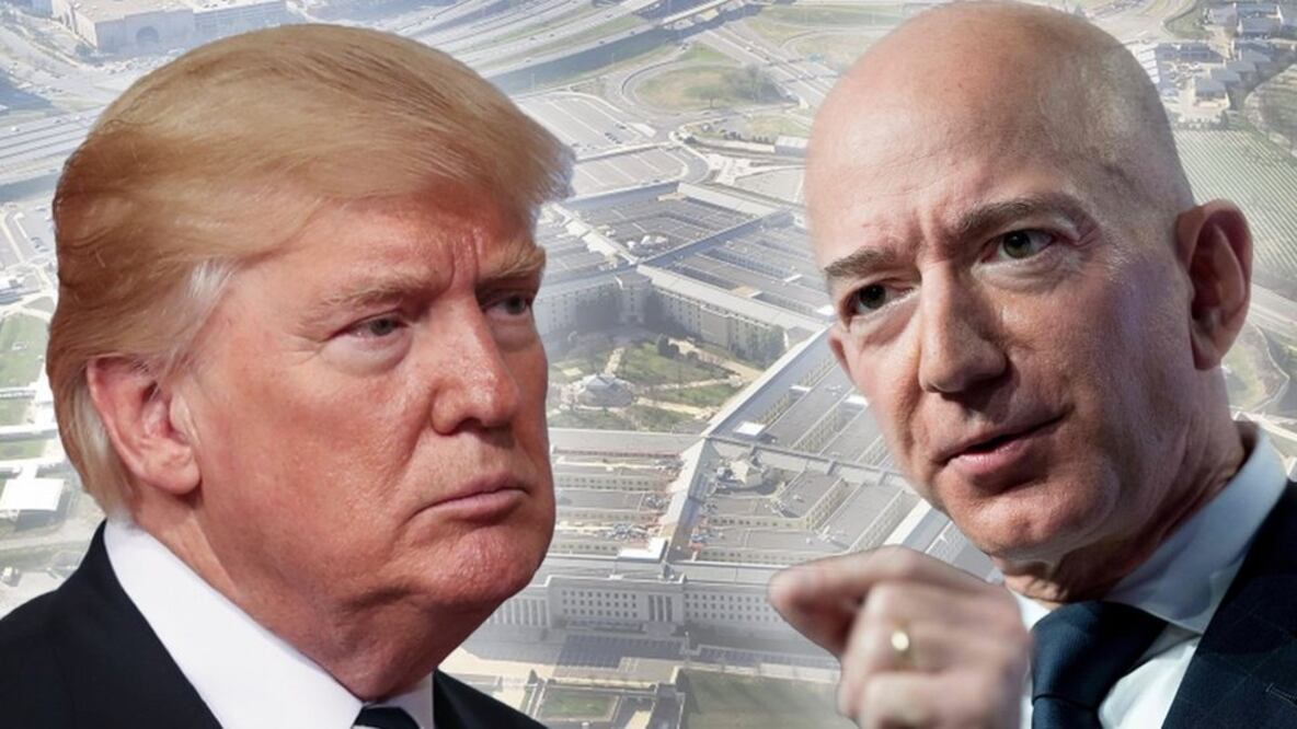 Trump ha dejado en claro en repetidas ocasiones su aversión por el dueño de Amazon, Jeff Bezos. FOTO: ESPECIAL