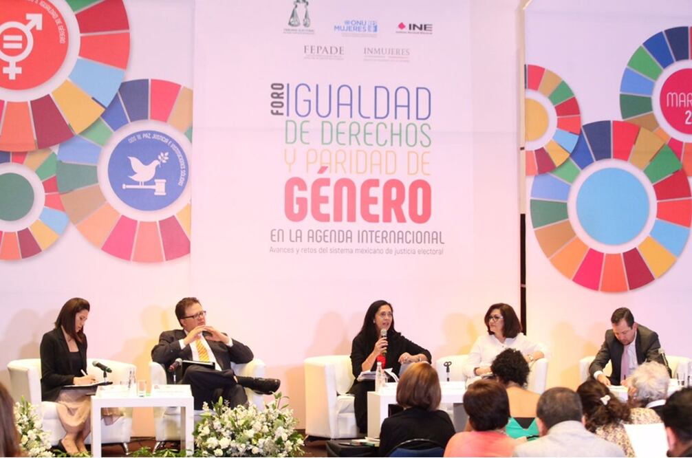 Foro “Igualdad de Derechos y Paridad de Género, en la Agenda Internacional: Avances y Retos del Sistema Mexicano de Justicia”, organizado por el Tribunal Electoral del Poder Judicial de la Federación. Foto: @ONUMujeresMX