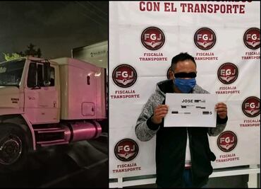 Arrestan a hombre y recuperan tráiler con mercancía robada en Ecatepec
