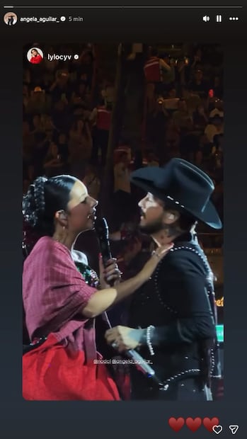 Ángela Aguilar y Christian Nodal en La México.
Instagram angela_aguilar_
