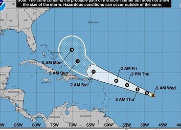 Se forma la tormenta tropical “Jerry” cerca de las Islas de Sotavento