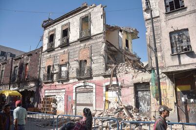 El sismo dañó casas históricas del Centro