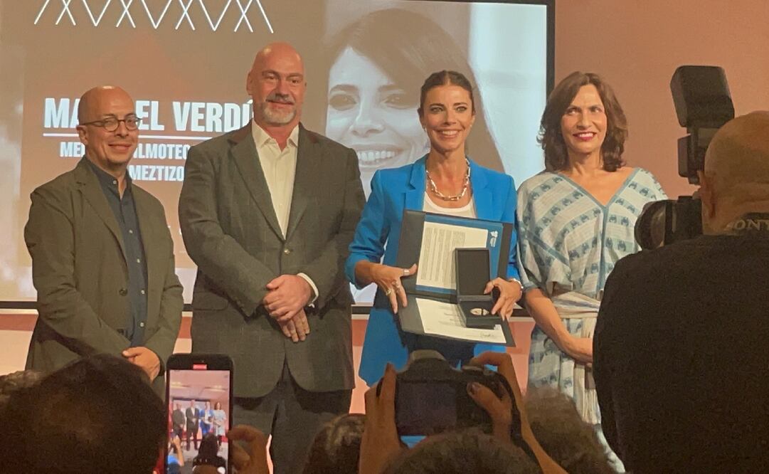 Uno de los representantes durante el reconocimiento a Verdú fue el ganador del Oscar Eugenio Caballero, con el que la actriz trabajó en la cinta "El laberinto del fauno", Foto: Nicole Trejo/ EL UNIVERSAL