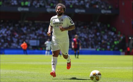 Marcelo marca golazo con las Leyendas del Real Madrid en México; celebró al estilo de Cristiano Ronaldo