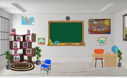 Tras casi 30 años de dar clases, miss Sandra hizo por primera vez un salón virtual