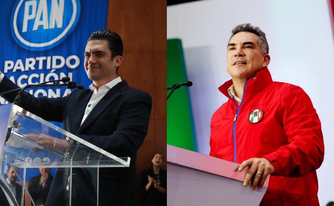 Los dirigentes nacionales del PAN y PRI arremetieron contra los primeros 100 días del gobierno de Claudia Sheinbaum. Fotos: Archivo EL UNIVERSAL