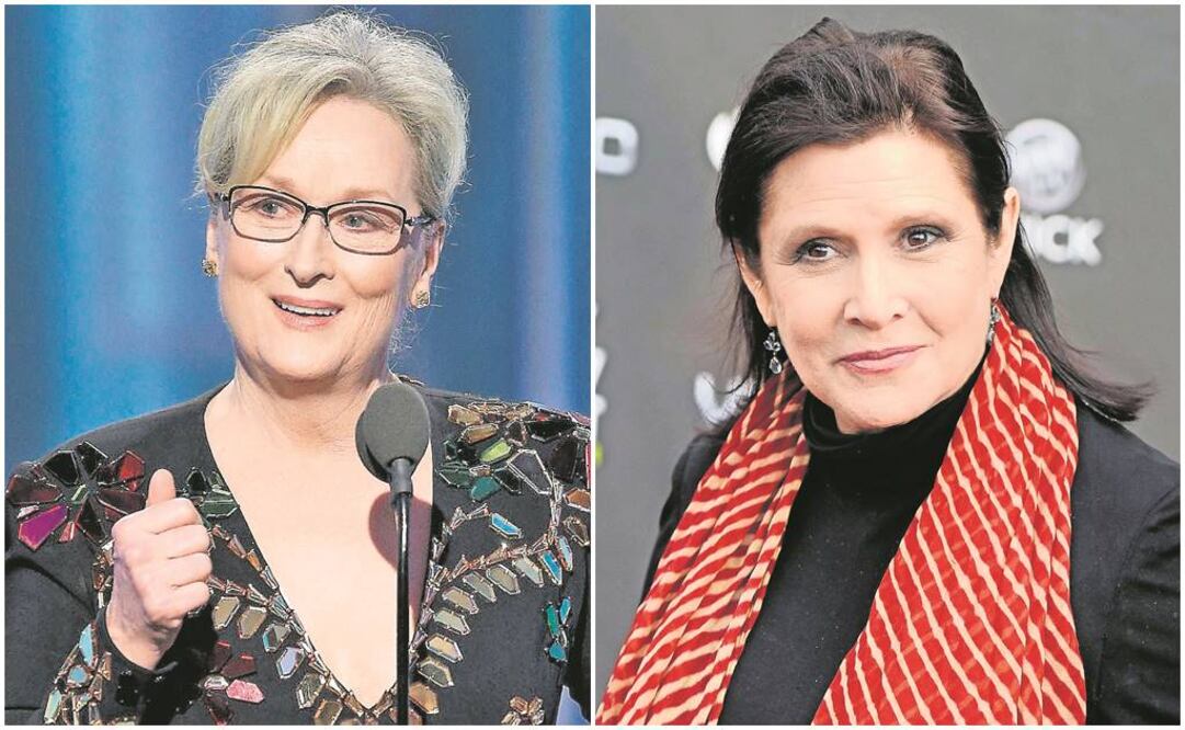 Meryl Streep y Carrie Fisher, dos grandes de Hollywood. Foto: Archivo 