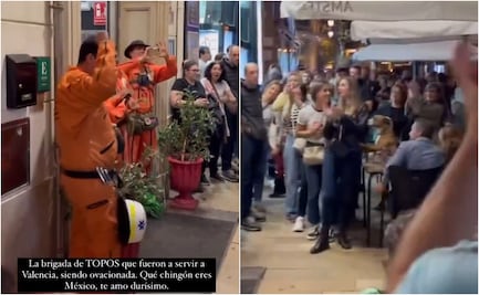 Brigada Topos Azteca es ovacionada en calles de Valencia, España; colaboró en rescate tras paso de DANA 