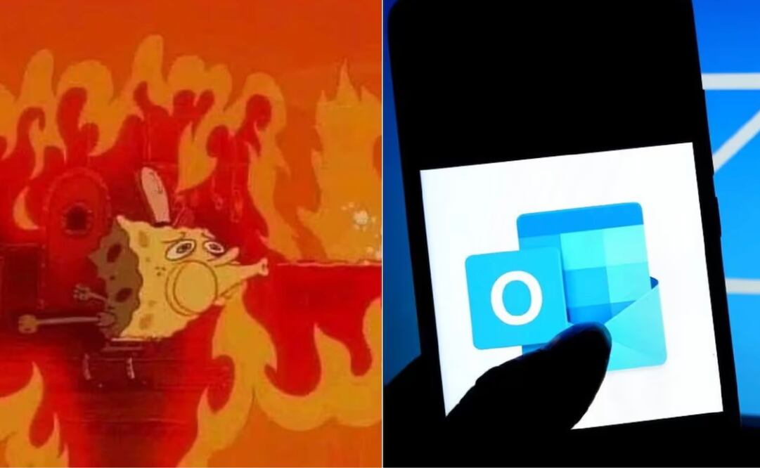 Los mejores memes que dejó la caída mundial de Outlook y Teams de Microsoft. Foto: Redes sociales
