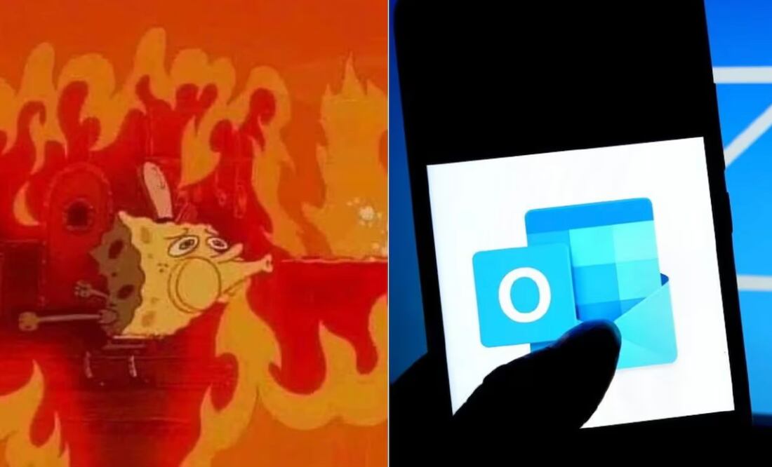 Los mejores memes que dejó la caída mundial de Outlook y Teams de Microsoft. Foto: Redes sociales