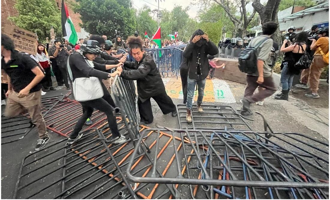 ¡Palestina Libre! Exigen protestantes en embajada de Israel. Foto: Juan Carlos Williams/EL UNIVERSAL