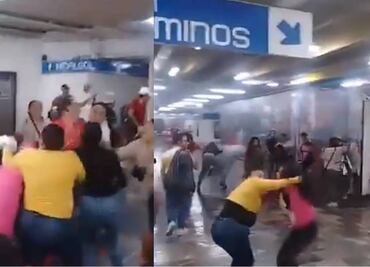 VIDEO: Vendedores ambulantes desatan pelea campal en Metro Hidalgo