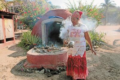 Temazcal. Barra de Nexpa, sitio para conectar con los dioses