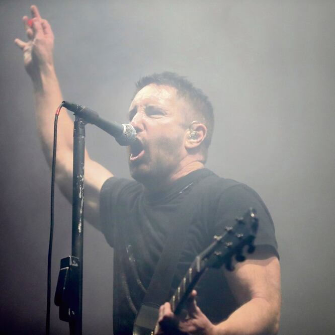 El vocalista del grupo, Trent Reznor, agradeció al público mexicano y fijó su postura sobre Donald Trump.