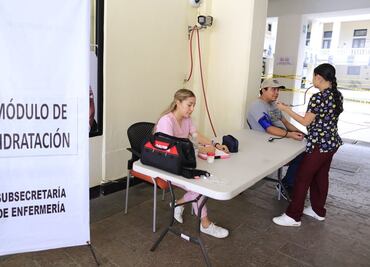 Tercera ola de calor: Activan módulos de hidratación y chequeo de presión arterial en Tamaulipas