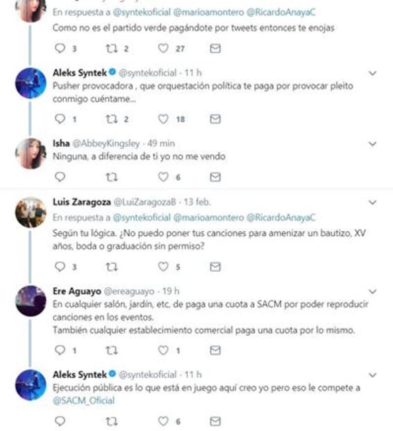 Alexs Syntek reclama a Ricardo Anaya uso de canción; tuiteros le recuerdan su episodio "verde"