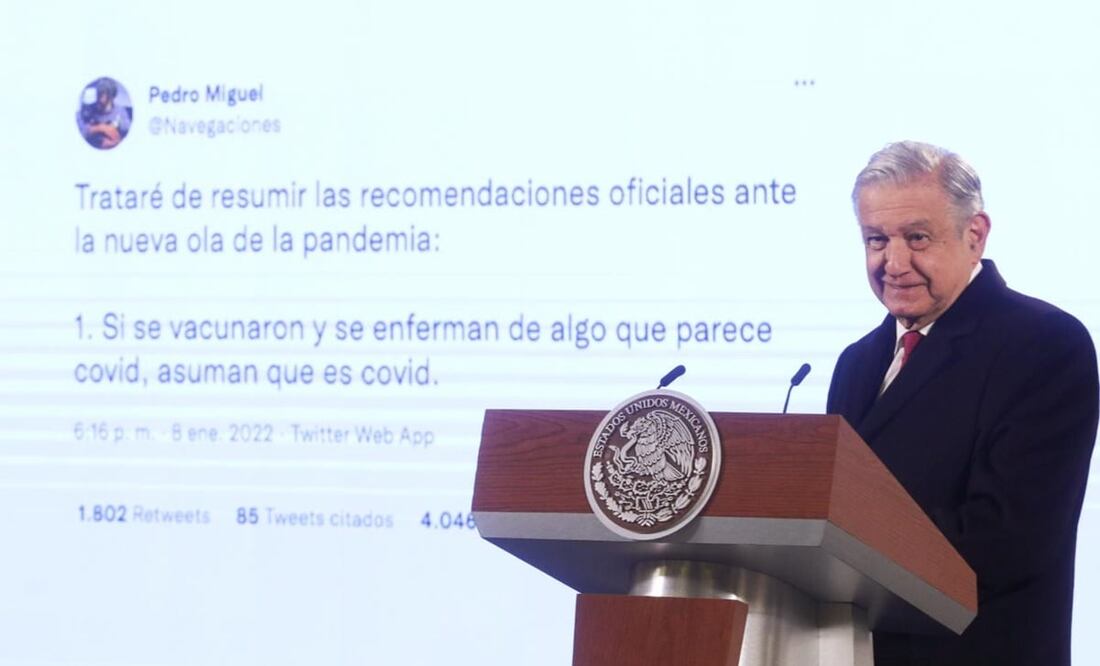 “Amanecí ronco, pero yo creo que es gripe”, dijo hoy López Obrador. Foto: Diego Simón Sánchez / EL UNIVERSAL