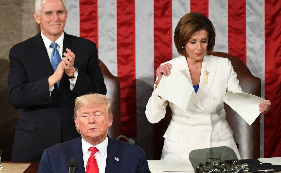La tensa relación Donald Trump y Nancy Pelosi (Foto: AFP)