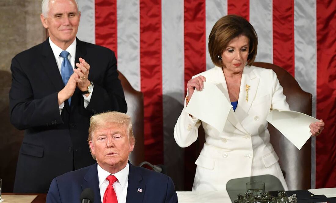 La tensa relación Donald Trump y Nancy Pelosi (Foto: AFP)