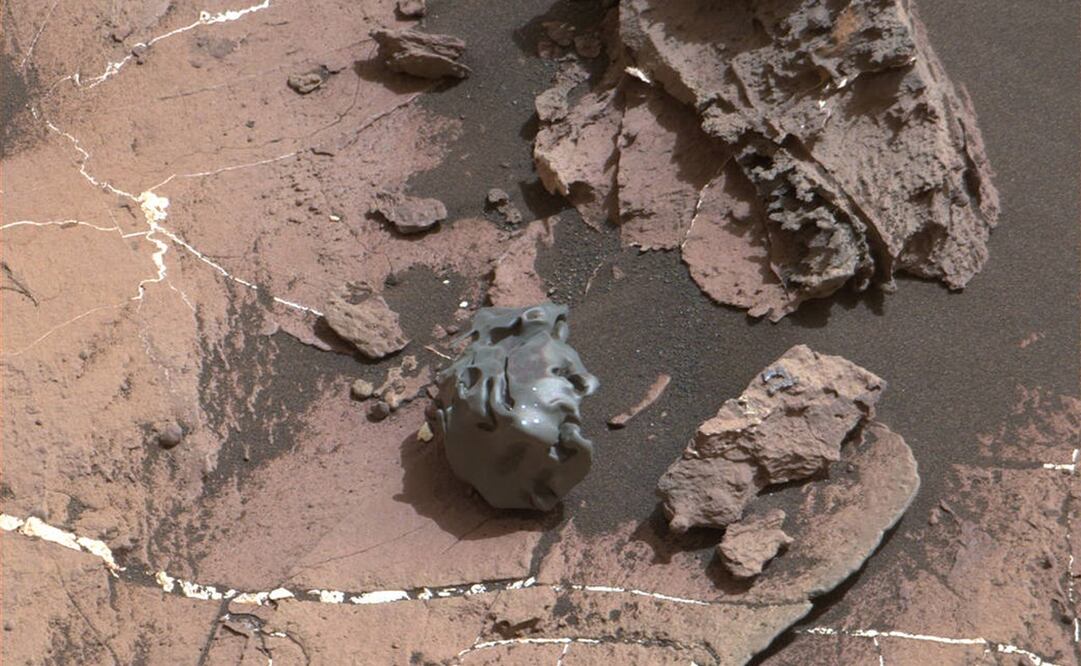 Un meteorito de Marte encontrado por el Rover Curiosity. Imagen con fines ilustrativos. Foto: NASA/JPL-Caltech/MSSS
