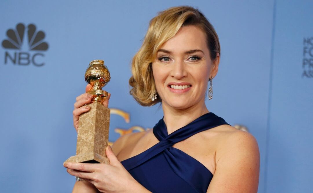 Kate Winslet fue la primera ganadora de la noche como Mejor Actriz de Reparto en película de drama por "Steve Jobs"Foto:Reuters