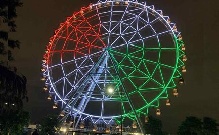 VIDEO: Encienden la rueda de la fortuna más grande de México en Parque Aztlán en Chapultepec