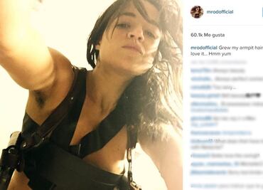 Michelle Rodriguez se une a la moda del vello axilar