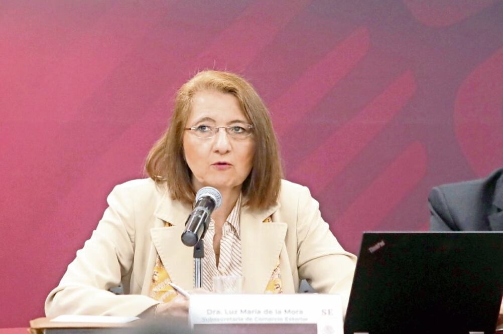 Luz María de la Mora, subsecretaria de Comercio Exterior, dijo que preocupa el rezago en los cruces de camiones a EU. / ARCHIVO EL UNIVERSAL
