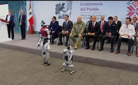 Sheinbaum y Delfina Gómez presentan a CeCi y K5, robots asistentes del C5 en Edomex; usan IA para apoyo en operaciones
