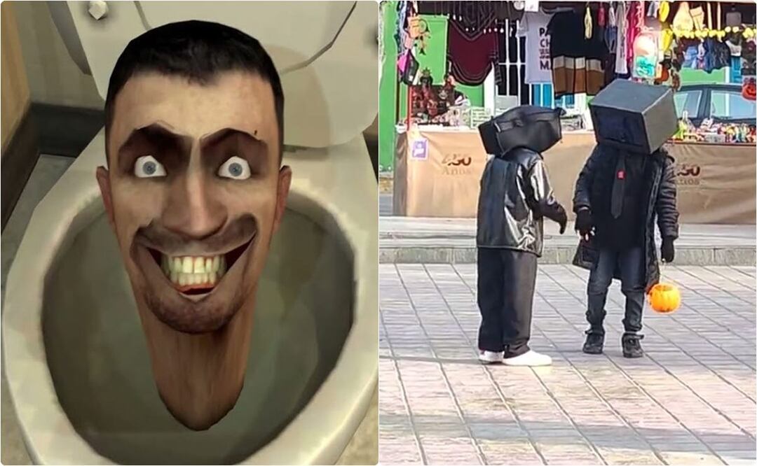 Este Halloween y Día de Muertos una nueva generación se disfraces se hicieron virales en internet, se trata de los personajes insipirados en Skibidi Toilet. / Foto: captura video de Youtube y captura video de X @Leandropmontoya.