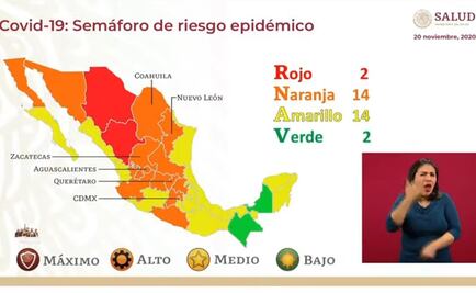 Seis estados están cerca de pasar a semáforo epidemiológico rojo 