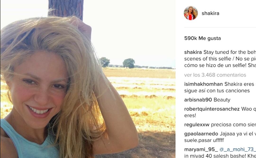 Piqué graba a Shakira batallando con una selfie