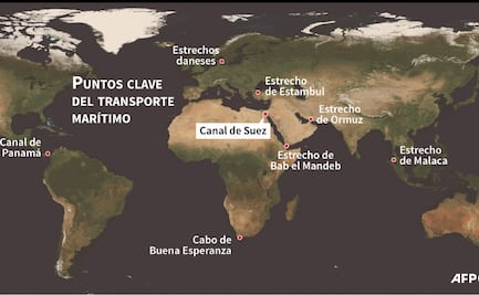 Canal de Suez suspende navegación por buque varado