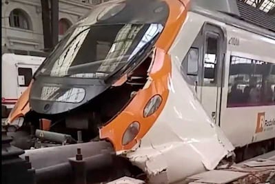 Choque de tren deja al menos 50 heridos en Barcelona