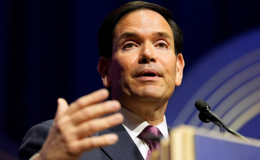 El secretario de Estado Marco Rubio habla en la Gala The New World de American Compass en Washington, el martes 3 de junio de 2025. Foto: AP