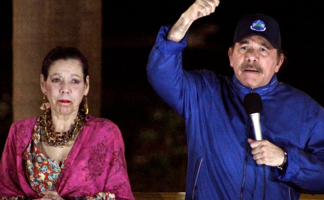 Daniel Ortega y su esposa Rosario Murillo, presidente y vicepresidenta de Nicaragua. Foto: Getty Images