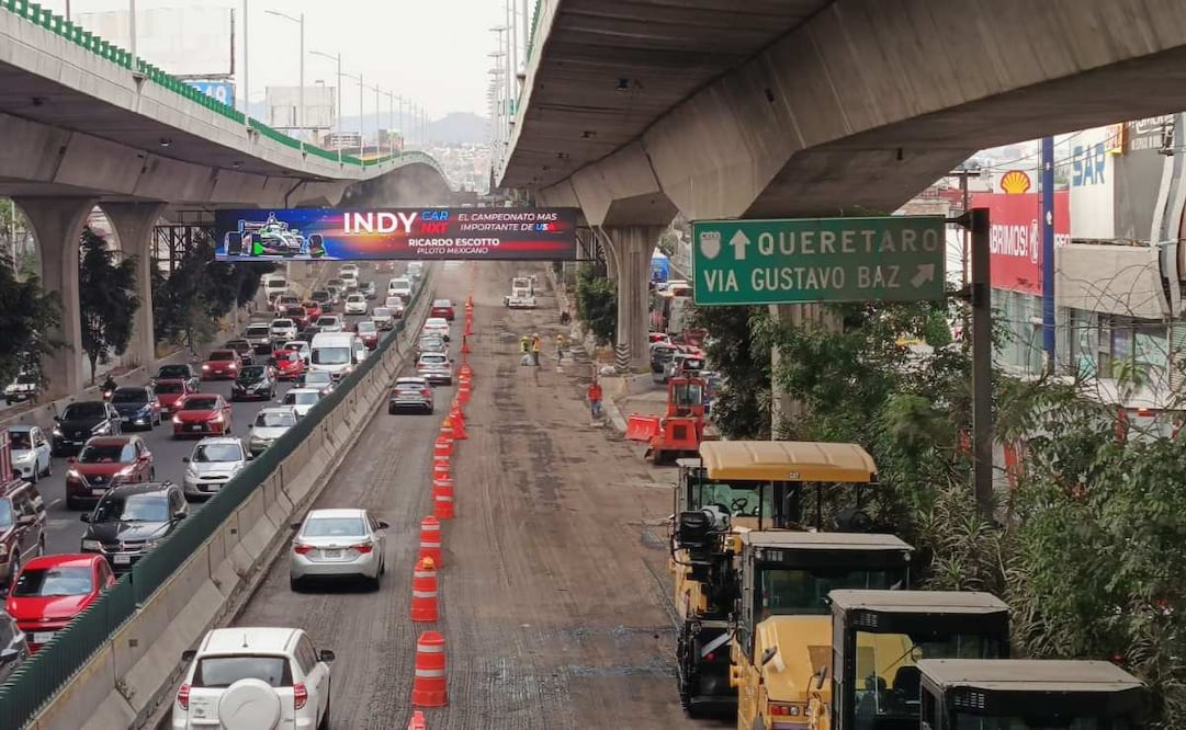 Naucalpan invertirá 115 mdp en segunda etapa de rehabilitación de carriles laterales en Periférico Norte (22/01/2026). Foto: Gisela González/ EL UNIVERSAL
