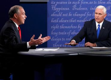 Tim Kaine y Mike Pence chocan sobre migración