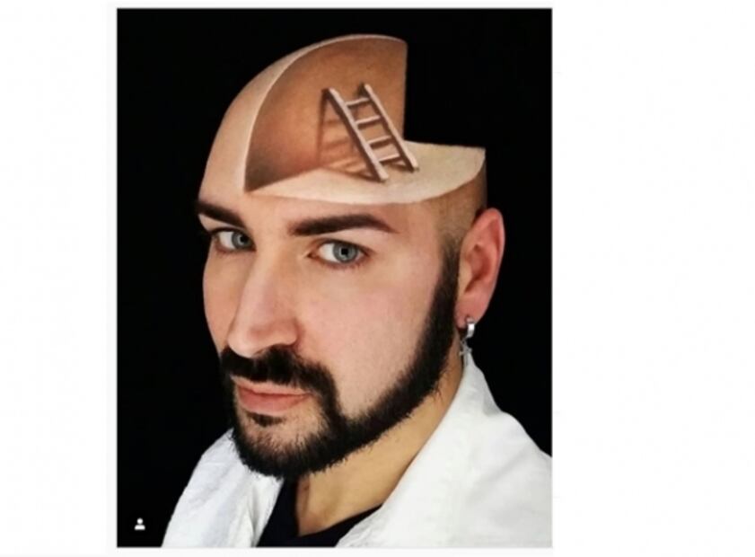 Conoce el impresionante maquillaje en 3D de Luca Luce