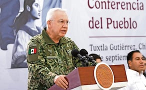 El secretario Ricardo Trevilla aclaró en la mañanera que la operación conjunta busca neutralizar los drones del crimen organizado. Foto: Especial