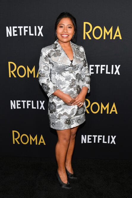 La cantante a la llegada de la premier de la película Roma, dirigida por Alfonso Cuarón. Foto: AFP