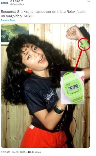 “Antes de ser Rolex; fuiste Casio”, circula supuesta foto de Shakira en sus inicios
